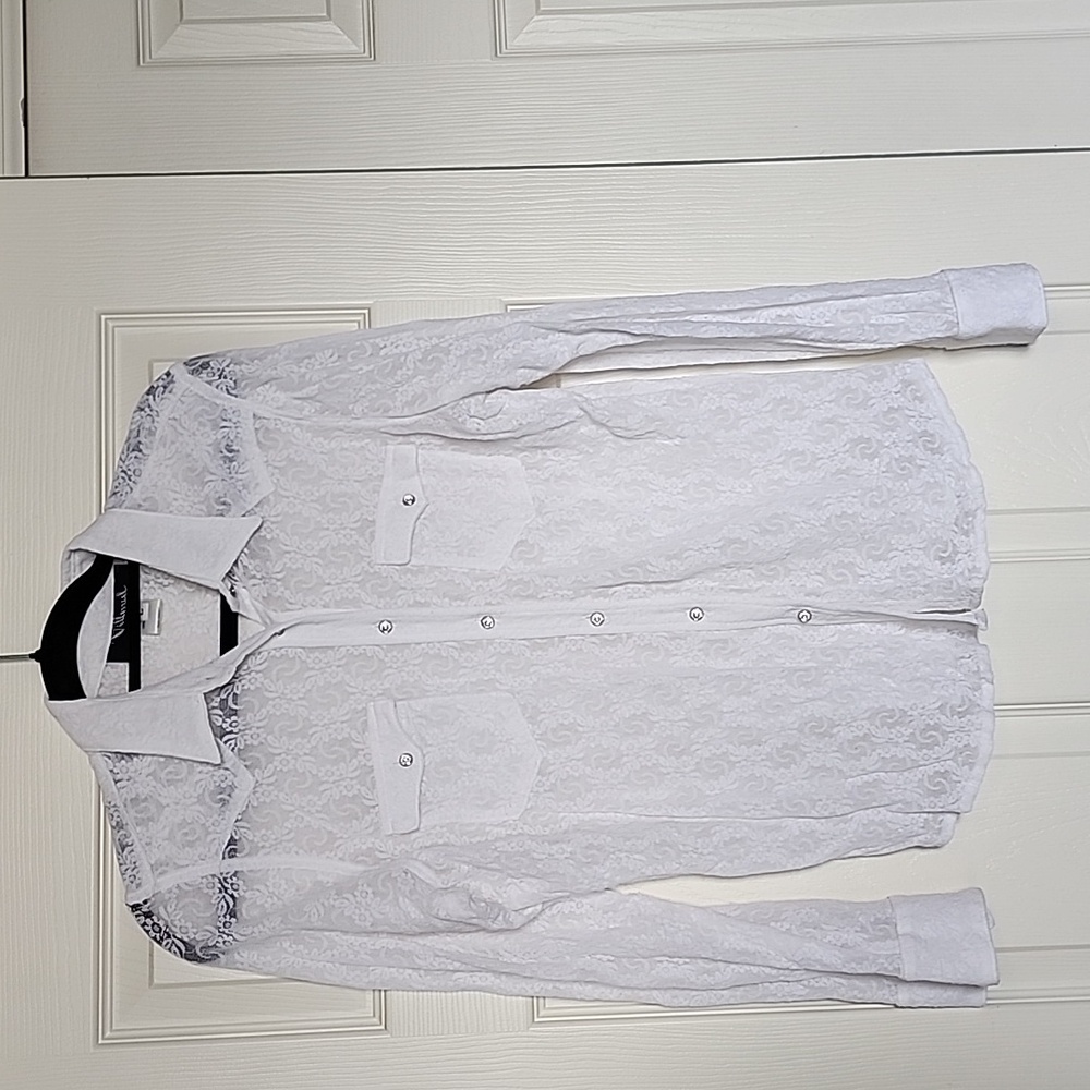 Western style button up lace shirt
